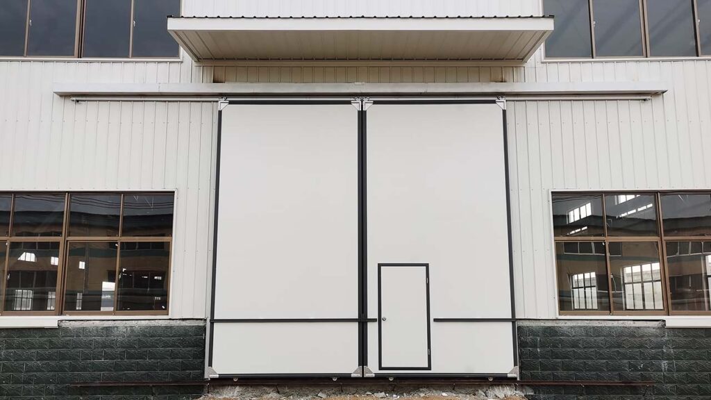 Workshop sliding door