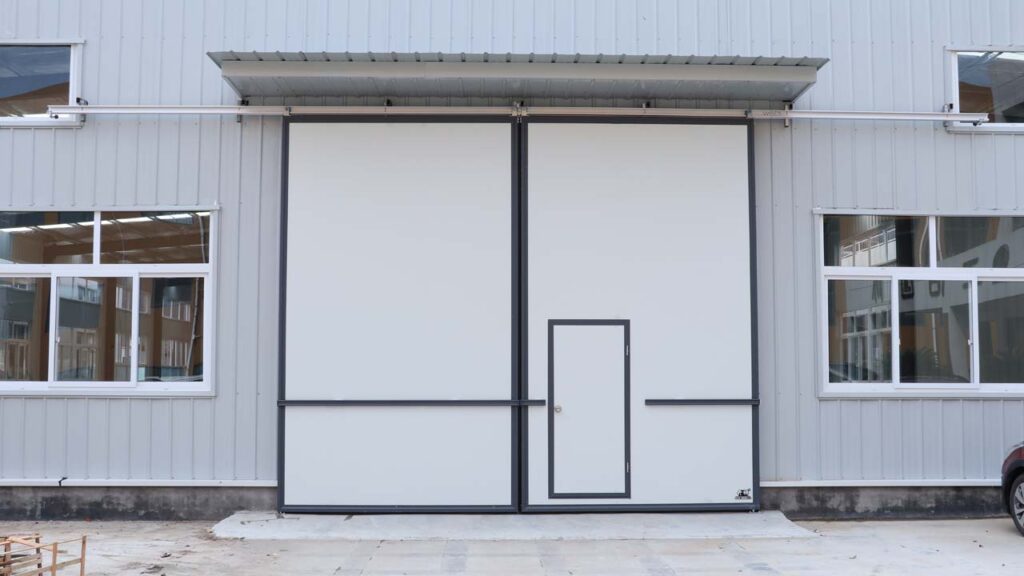 Commercial sliding door