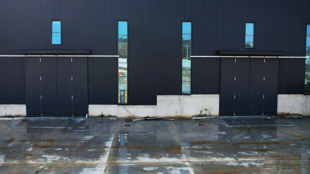 Commercial sliding door