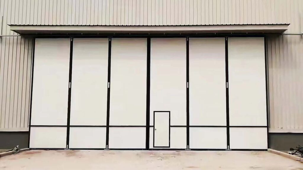Workshop sliding door
