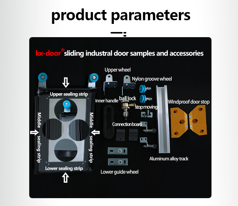 sliding industrial door product parameters