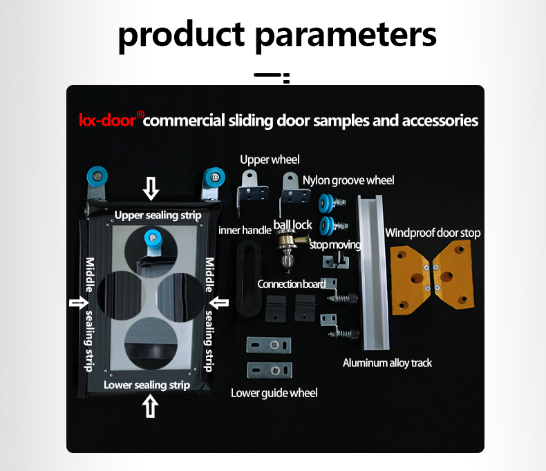 commercial sliding door product parameters