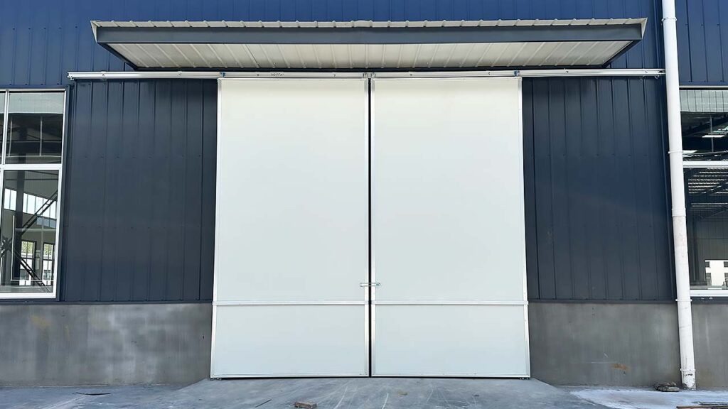Aluminum frame workshop door